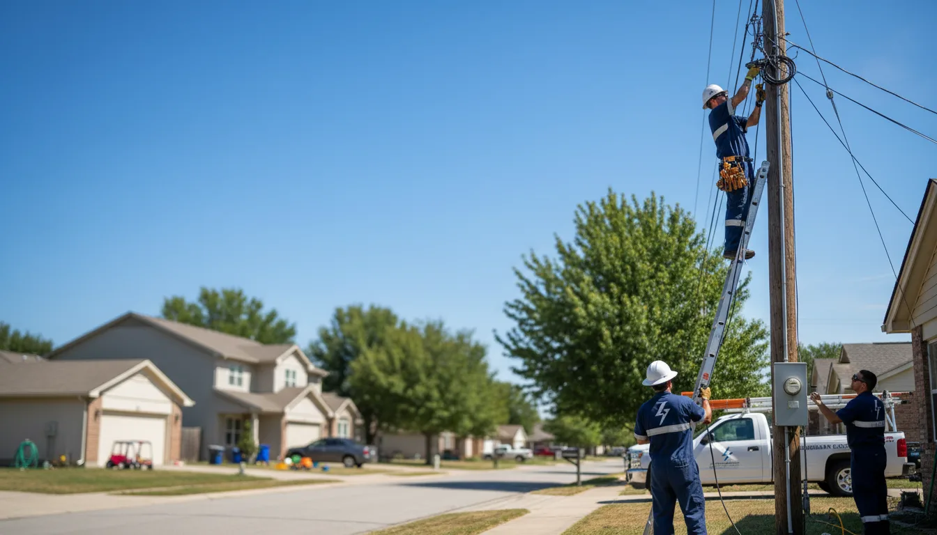 Residential electrician providing installation services in Henriette, MN